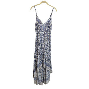 Angie Blue and White Floral Midi Dress